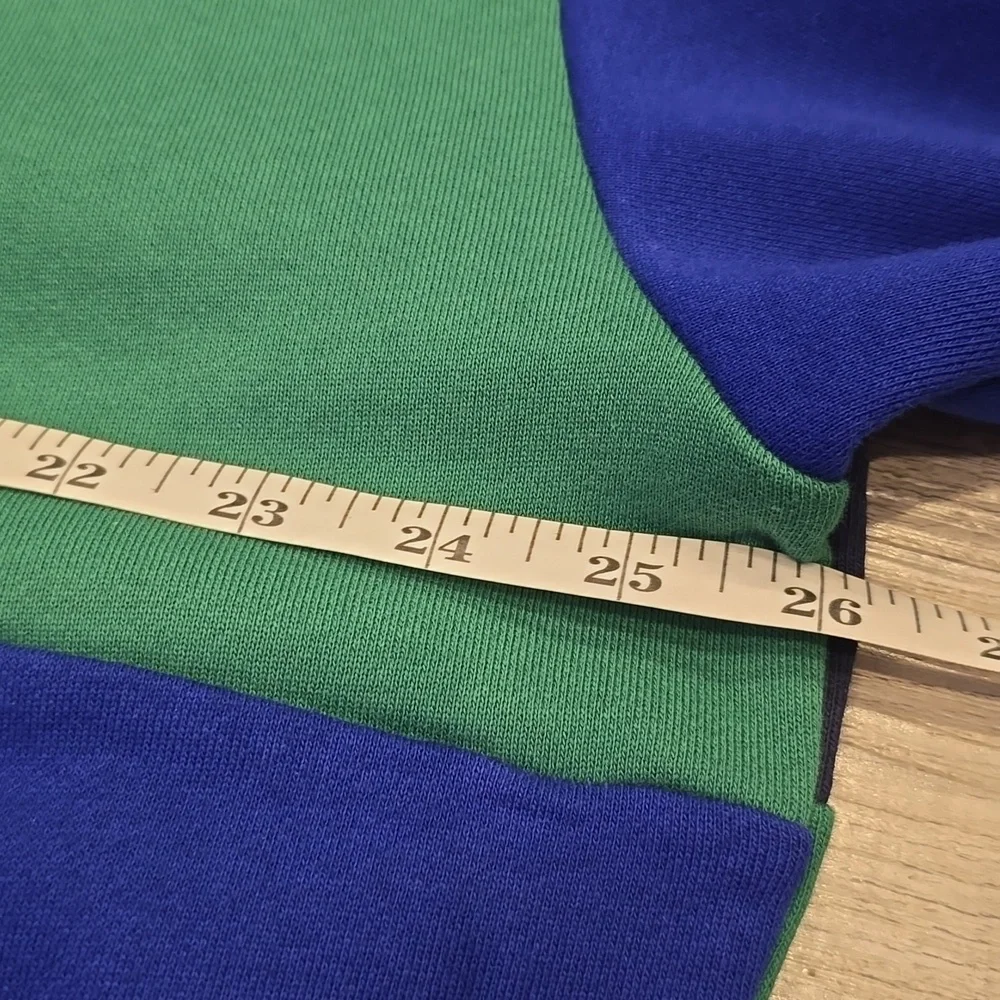 Armani exchange Colorblock black blue  green organic sweatshirt new mens XL RARE - Picture 6 of 6